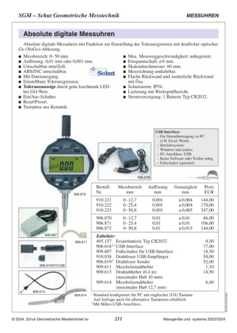 Digitale Messuhr 0-12,7mm mit Ablesung 0,001mm
